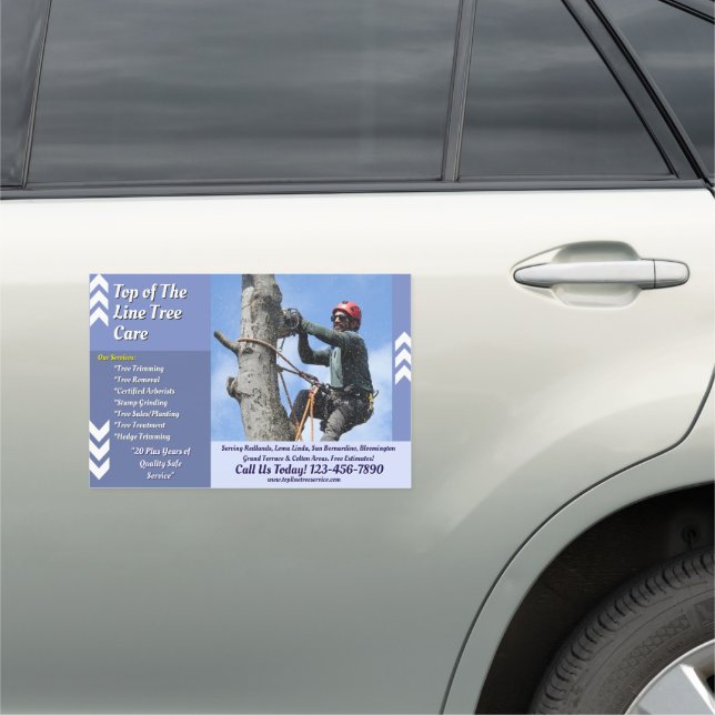 Customize Arborist Tree Service Business Truck Car Magnet (In Situ)