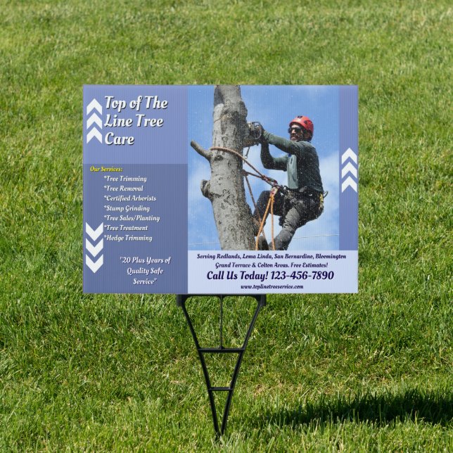 Customize Arborist Tree Service Business Yard Sign (Insitu)