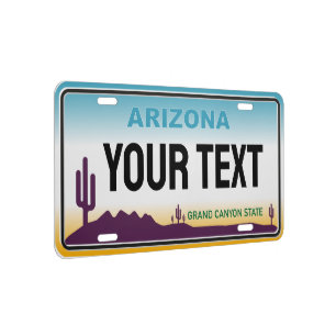 Customize Arizona State License Plate