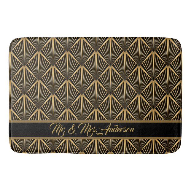 Customize Art Deco  Bath Mat (Front)