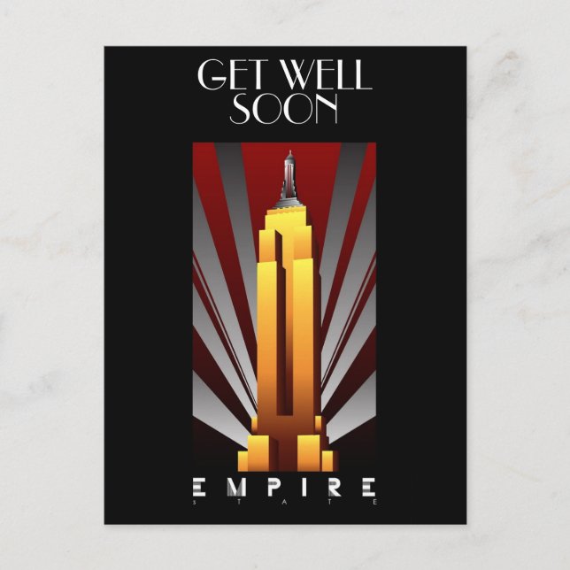 Customize Art Deco Postcard Empire State Building (Front)
