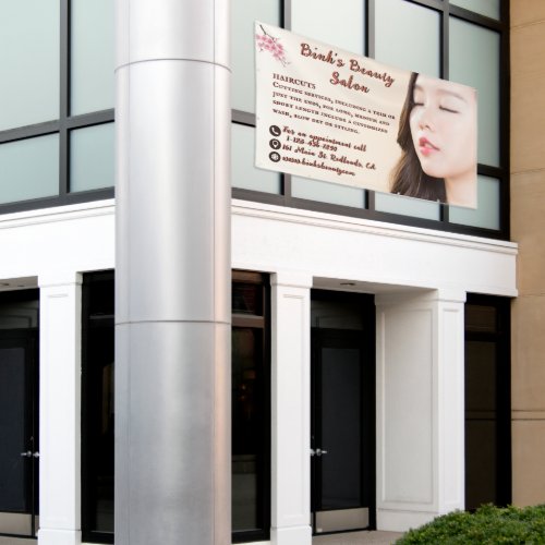 Customize Asian Beauty Hair Salon Advertising  Banner