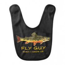 Customize Baby Fly Fishing Brook Trout Baby Bib Customize Baby Fly Fishing Brook Trout Baby Bib
