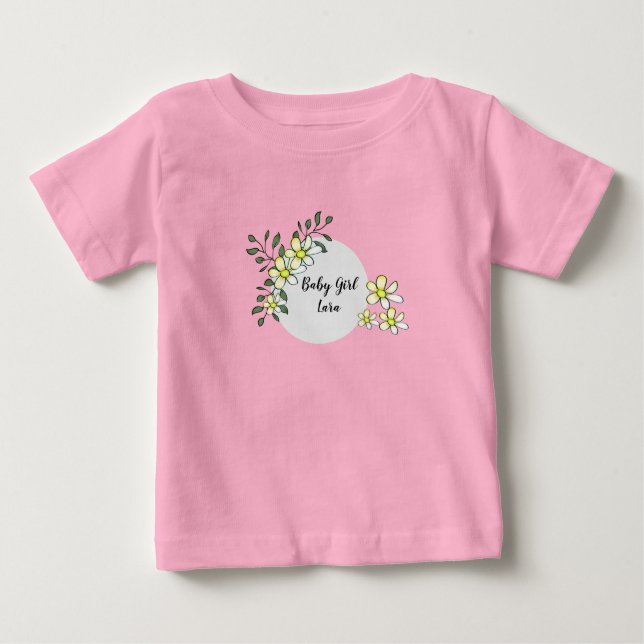 Customize baby girl T-shirt (Front)