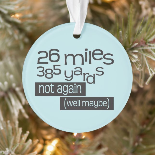 Customize Back 26.2 Marathon Funny Running Ornament (Tree)