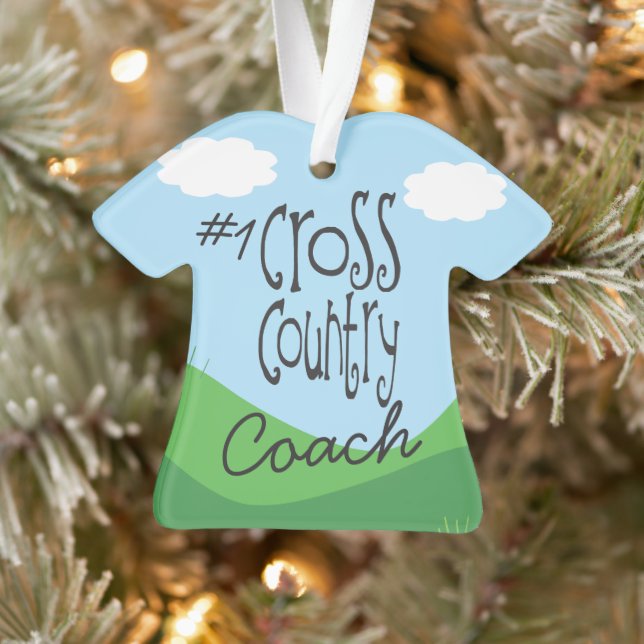 Customize Back No 1 Cross Country Coach Ornament (Tree)