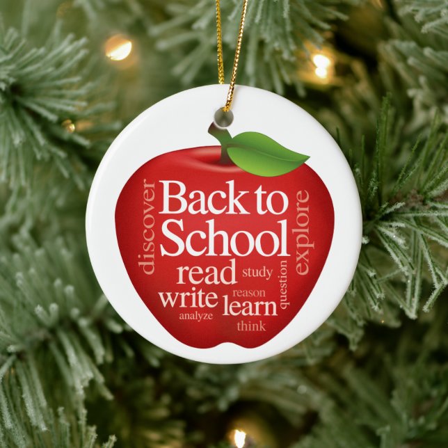 Customize Back to School  Ceramic Ornament (Tree)