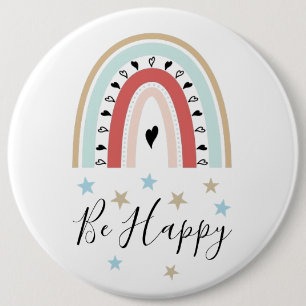 Customize Badge - Rainbow, Hearts and Stars Button