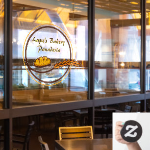 Customize Bakery Shop Bread Grain Front Window Cling