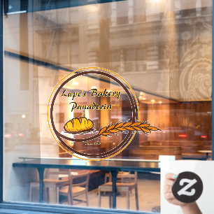 Customize Bakery Shop Bread Grain Front Window Cling