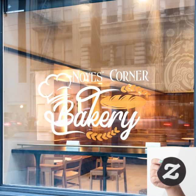 Customize Bakery Shop Grain Bread 2 Window Cling (Cafe Window)