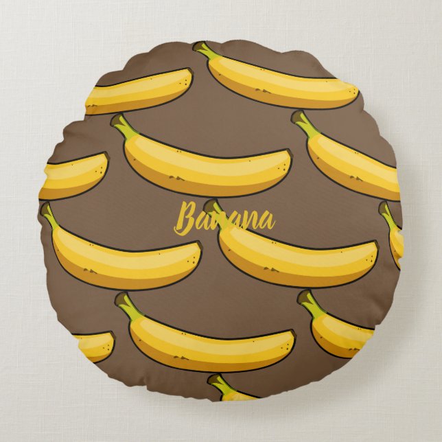 Customize Banana Round Pillow (Front)