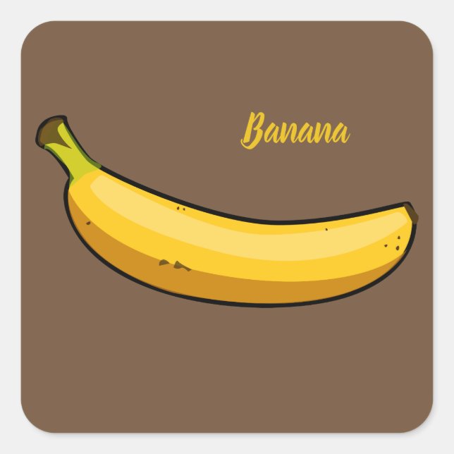 Customize Banana Square Sticker (Front)