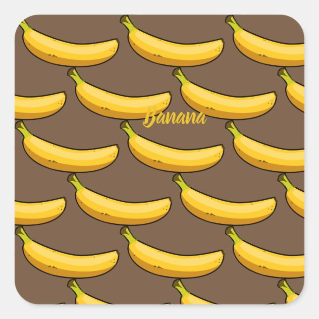 Customize Banana Square Sticker (Front)