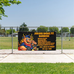 Customize Barbecue Smoker Mobile Business Banner