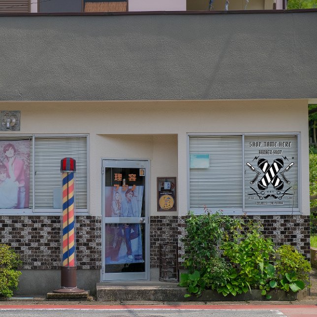 Customize Barber Shop Business Advert Window Cling (Creator Uploaded)