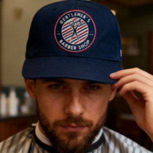 Customize Barber Shop Scissors Pole Colors Busines Snap Back Hat