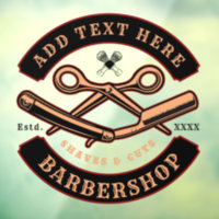 Barber Shop Window Sticker Custom Front Sign Decal Salon Modern Hairdresser  Big