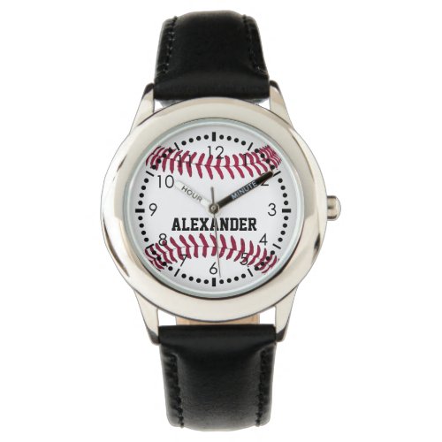 Customize Baseball Name Watch