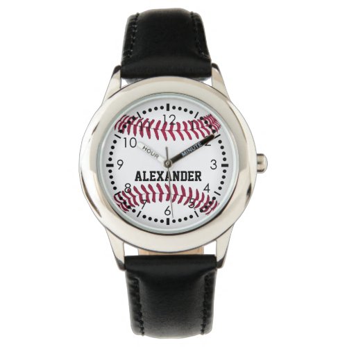 Customize Baseball Name Wristwatch
