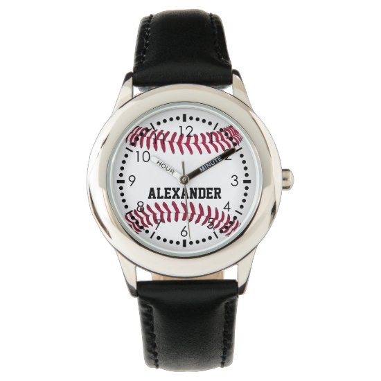 Customize Baseball Name Wristwatch