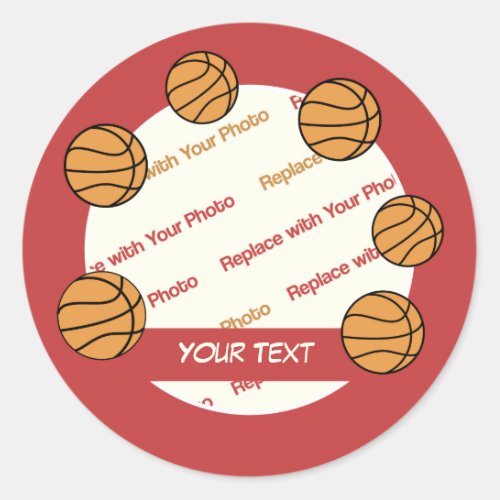 CUSTOMIZE Basketball __ Photo and Text Stickers