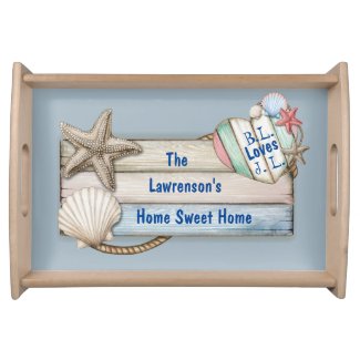 Customize Beach Theme serving tray