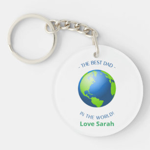 Customize Best Dad in the World Keychain