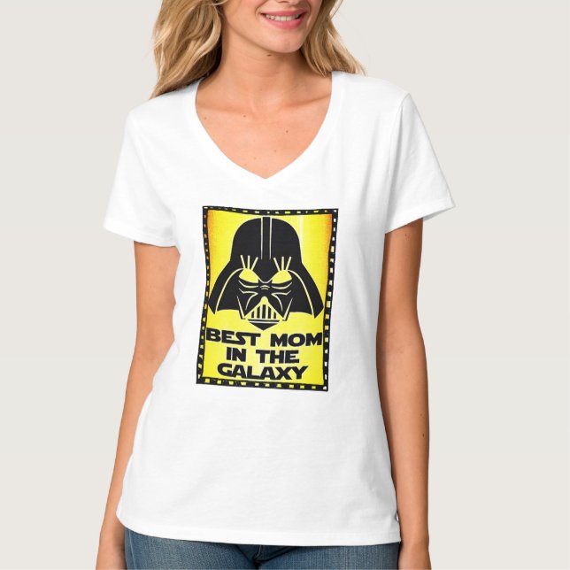 Customize BEST MOM IN THE GALAXY Aesthetic V-neck T-Shirt (Front)