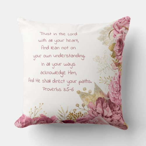 Customize Bible Verse Christian Gift Throw Pillow