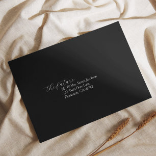 Customize Black and White Wedding Envelope