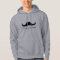 Customize Black fancy mustache White hoodie