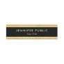 Customize Black Gold Glitter Look Modern Template Name Tag