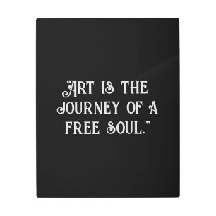 Customize black white inspirational quote unique metal print