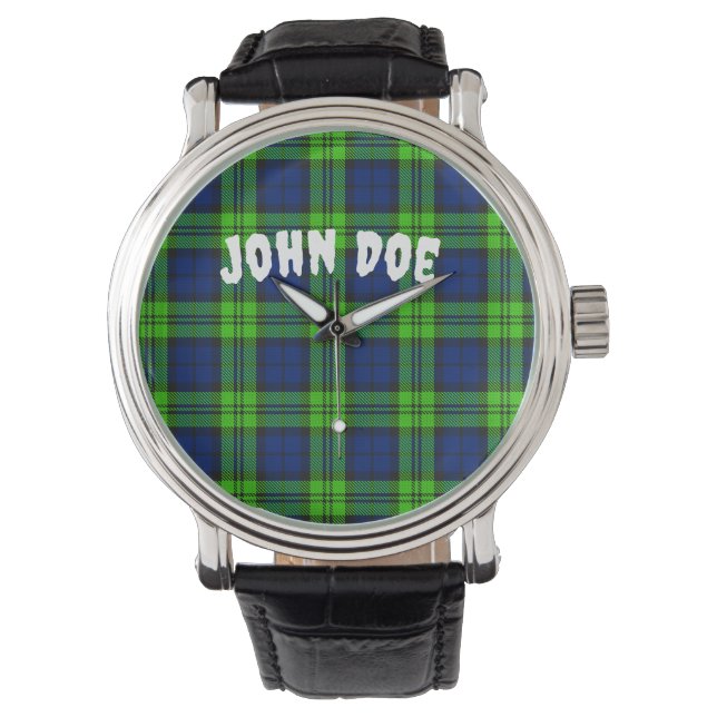 Customize Blackwatch Plaid Tartan Watch (Front)