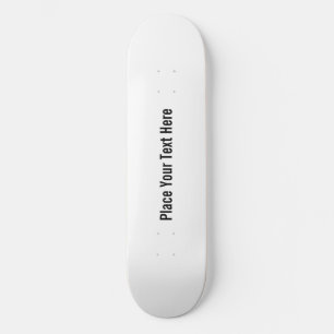 Customize blank white skateboard deck