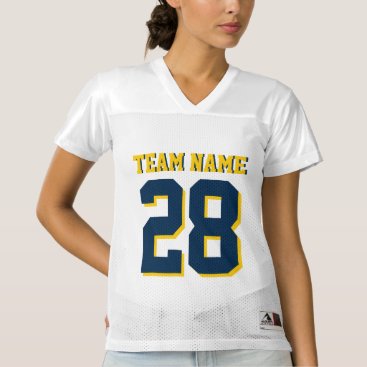 Customize Blue and Yellow Football Sports Jersey