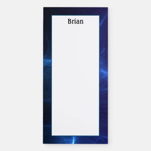 Customize Blue Cosmos Sky Pattern Magnetic Notepad
