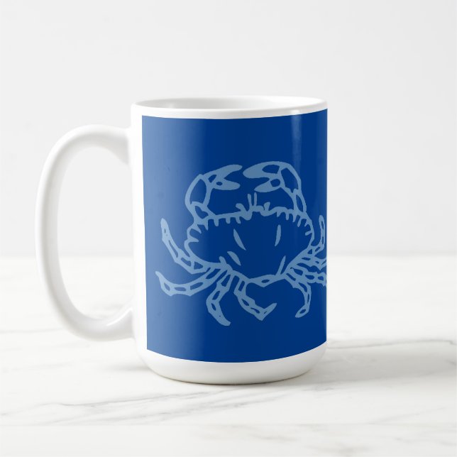 Customize Blue Crab Coffee Mug (Left)