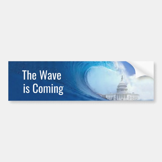 Customize Blue Wave Election 2022 Bumper Sticker (Front)
