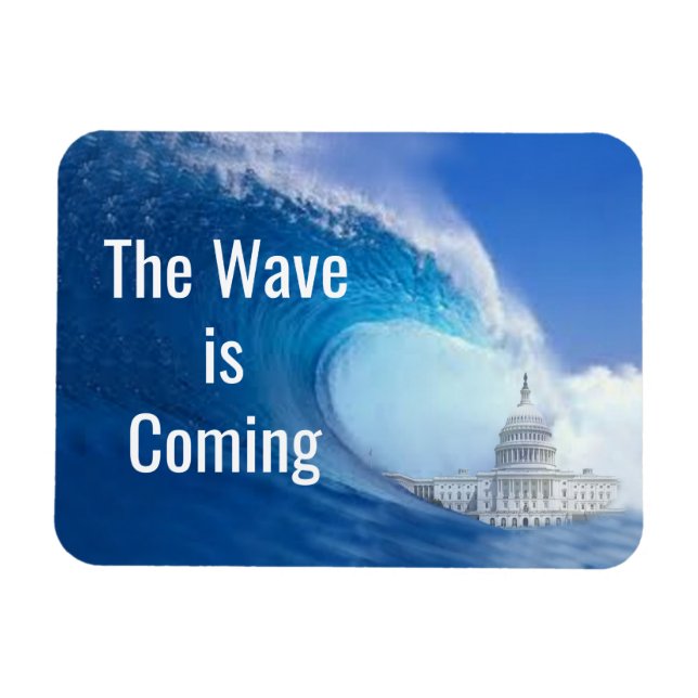 Customize Blue Wave Election 2022 Magnet (Horizontal)