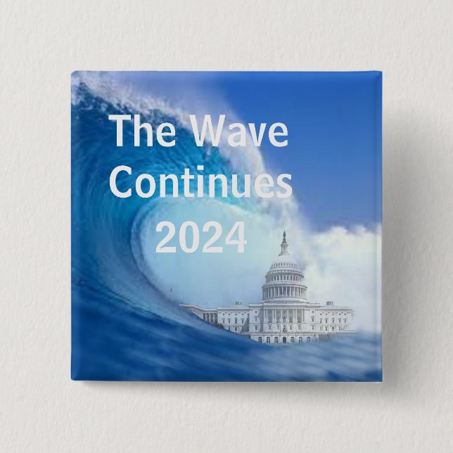 Customize Blue Wave Election 2024 Button (Front)