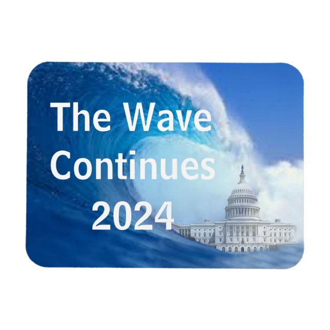 Customize Blue Wave Election 2024 Magnet (Horizontal)