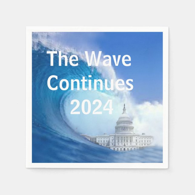 Customize Blue Wave Election 2024 Napkins (Front)