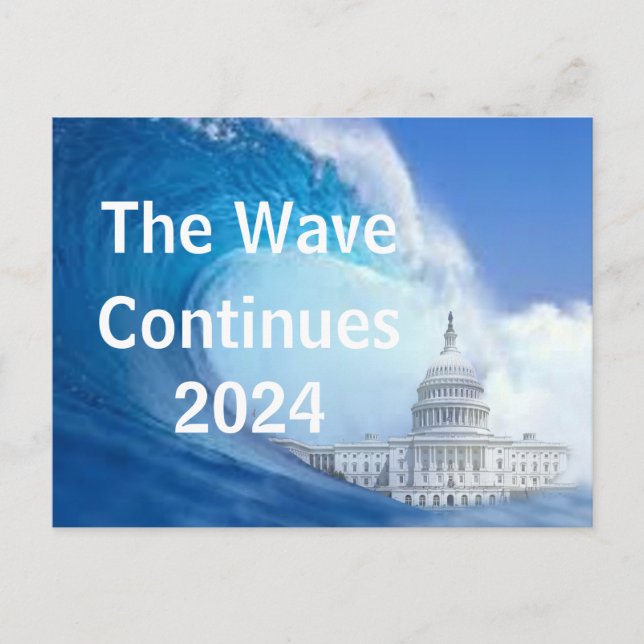 Customize Blue Wave Election 2024 Postcard (Front)