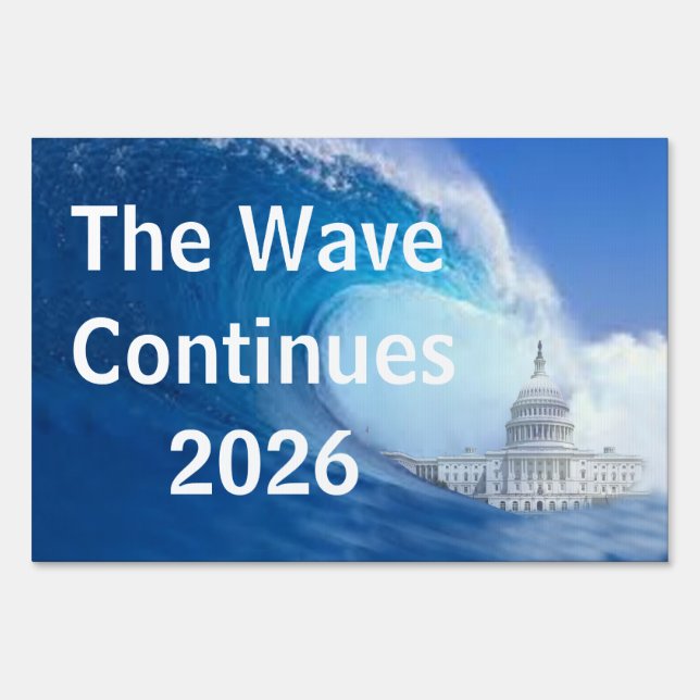Customize Blue Wave Election 2026 Sign (Front)