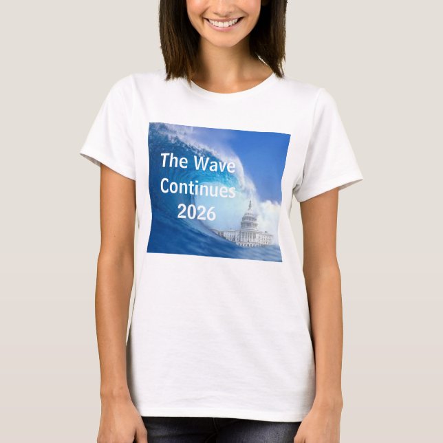 Customize Blue Wave Election 2026 T-Shirt (Front)