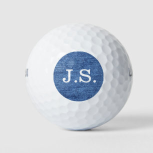 Customize Blue White Denim Texture Look Image Golf Balls