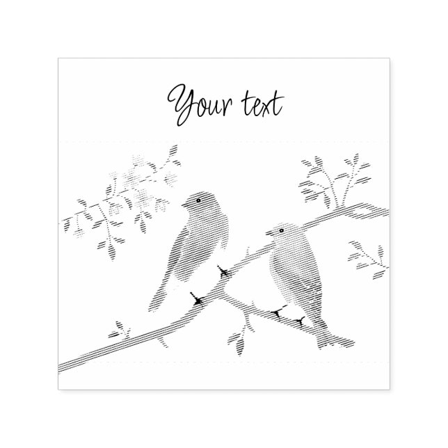 Customize Bluebirds Self-Inking Stamp (Design)