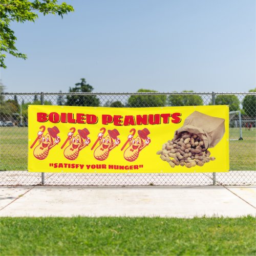 Customize Boiled Peanuts For Sale Fence Large Banner